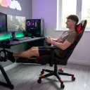 Silla Gamer PRO con Reposa pies Ergonómica y Reclinable a 180° – Marca Nian 
